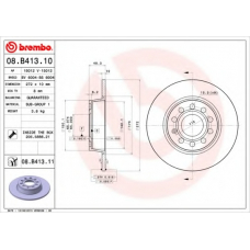 08.B413.11 BREMBO Тормозной диск