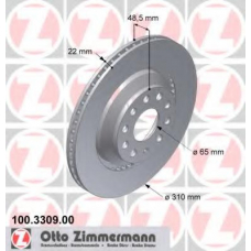 100.3309.00 ZIMMERMANN Тормозной диск