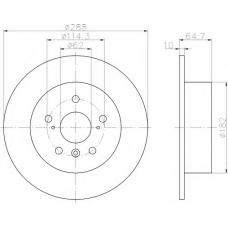 8DD 355 109-051 HELLA Тормозной диск