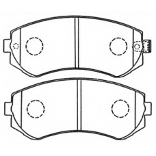 AKD-1104 ASVA Комплект тормозных колодок, дисковый тормоз