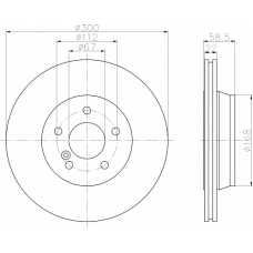 8DD 355 106-912 HELLA PAGID Тормозной диск