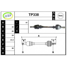 TP338 SERA Приводной вал