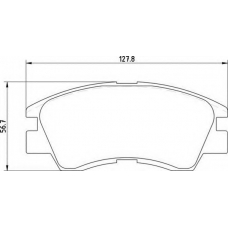 363710200044 MAGNETI MARELLI Комплект тормозных колодок, дисковый тормоз