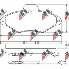 36836 OE ABS Комплект тормозных колодок, дисковый тормоз
