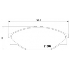 MDB1535 DON Комплект тормозных колодок, дисковый тормоз