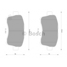 0 986 AB2 778 BOSCH Комплект тормозных колодок, дисковый тормоз