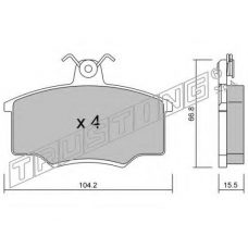 026.1 TRUSTING Комплект тормозных колодок, дисковый тормоз