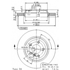 09.9590.11 BREMBO Тормозной диск