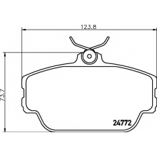 8DB 355 014-521 HELLA PAGID Комплект тормозных колодок, дисковый тормоз