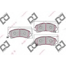 BP1729 DJ PARTS Комплект тормозных колодок, дисковый тормоз