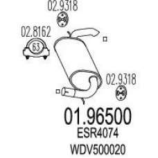 01.96500 MTS Глушитель выхлопных газов конечный