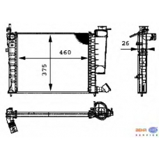 8MK 376 716-631 HELLA Радиатор, охлаждение двигателя