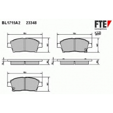 BL1715A2 FTE Комплект тормозных колодок, дисковый тормоз