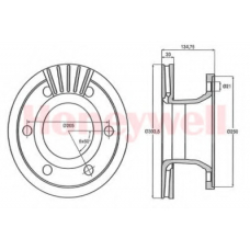 567955B BENDIX Тормозной диск