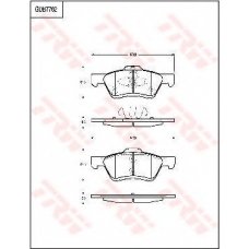 GDB7762 TRW Комплект тормозных колодок, дисковый тормоз