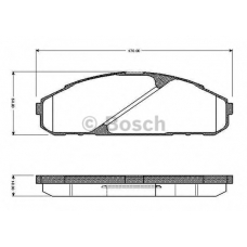 0 986 TB2 717 BOSCH Комплект тормозных колодок, дисковый тормоз