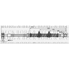 BBH7596 BORG & BECK Тормозной шланг