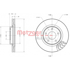 6110079 METZGER Тормозной диск