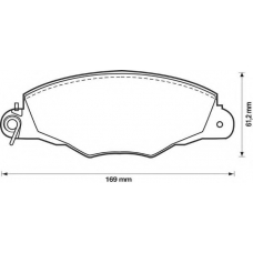 573004B BENDIX Комплект тормозных колодок, дисковый тормоз