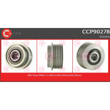 CCP90278 CASCO Ременный шкив, генератор