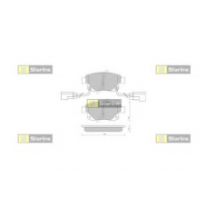 BD S402 STARLINE Комплект тормозных колодок, дисковый тормоз