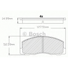 F 03B 150 215 BOSCH Комплект тормозных колодок, дисковый тормоз