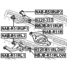 NAB-R51RUP1 FEBEST Подвеска, рычаг независимой подвески колеса