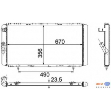 8MK 376 715-361 HELLA Радиатор, охлаждение двигателя