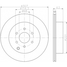 8DD 355 115-851 HELLA PAGID Тормозной диск