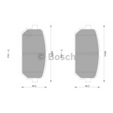 0 986 AB1 059 BOSCH Комплект тормозных колодок, дисковый тормоз