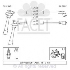 4.9344 FACET Комплект проводов зажигания