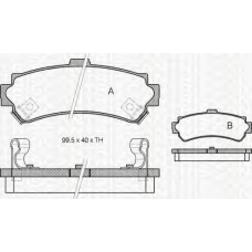 8110 14006 TRIDON Brake pads - rear