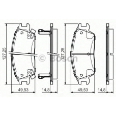 0 986 495 035 BOSCH Комплект тормозных колодок, дисковый тормоз