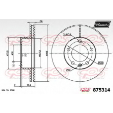 875314.6980 MAXTECH Тормозной диск