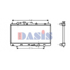 111240N AKS DASIS Радиатор, охлаждение двигателя
