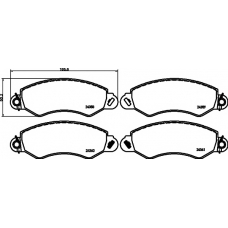 8DB 355 012-431 HELLA PAGID Комплект тормозных колодок, дисковый тормоз