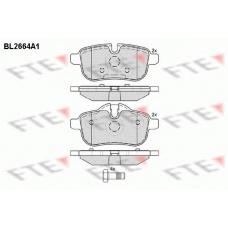 BL2664A1 FTE Комплект тормозных колодок, дисковый тормоз