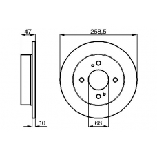 0 986 478 823 BOSCH Тормозной диск