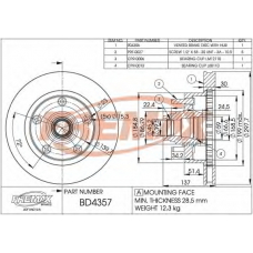 BD-4357 FREMAX Тормозной диск