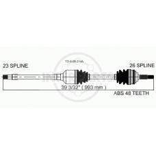 TO-8-09-214A InterParts Приводной вал