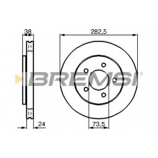 DBB059V BREMSI Тормозной диск