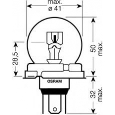 64198CP OSRAM Лампа накаливания, фара дальнего света; лампа нака