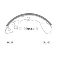 0 986 AB0 138 BOSCH Комплект тормозных колодок