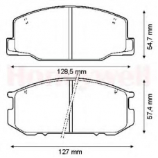 572305B BENDIX Комплект тормозных колодок, дисковый тормоз