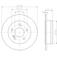 8DD 355 100-951 HELLA PAGID Тормозной диск