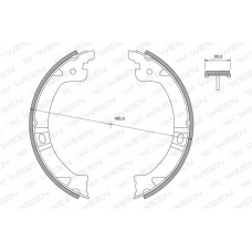 152-2500 WEEN Комплект тормозных колодок, стояночная тормозная с