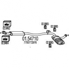 01.54710 MTS Средний глушитель выхлопных газов
