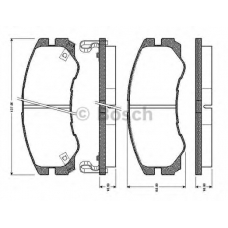 0 986 TB2 234 BOSCH Комплект тормозных колодок, дисковый тормоз