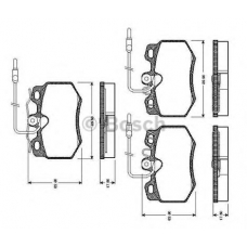 0 986 TB2 536 BOSCH Комплект тормозных колодок, дисковый тормоз