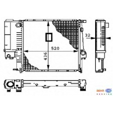 8MK 376 713-081 HELLA Радиатор, охлаждение двигателя